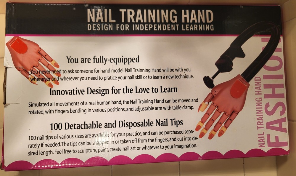 Nail Practice Hand Trainer Includes 100 Pcs If Nail Pieces