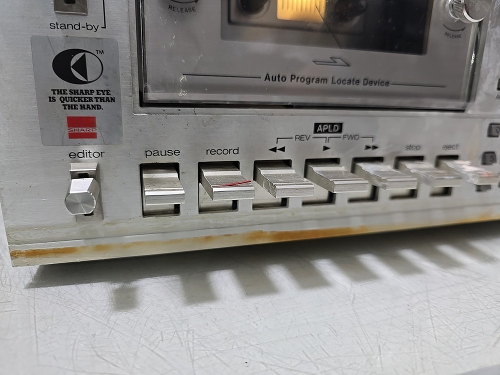 SHARP RT-3388A COMPUTER CONTROLLED CASSETTE DECK PLAYER, NOT WORKING FOR REPAIR