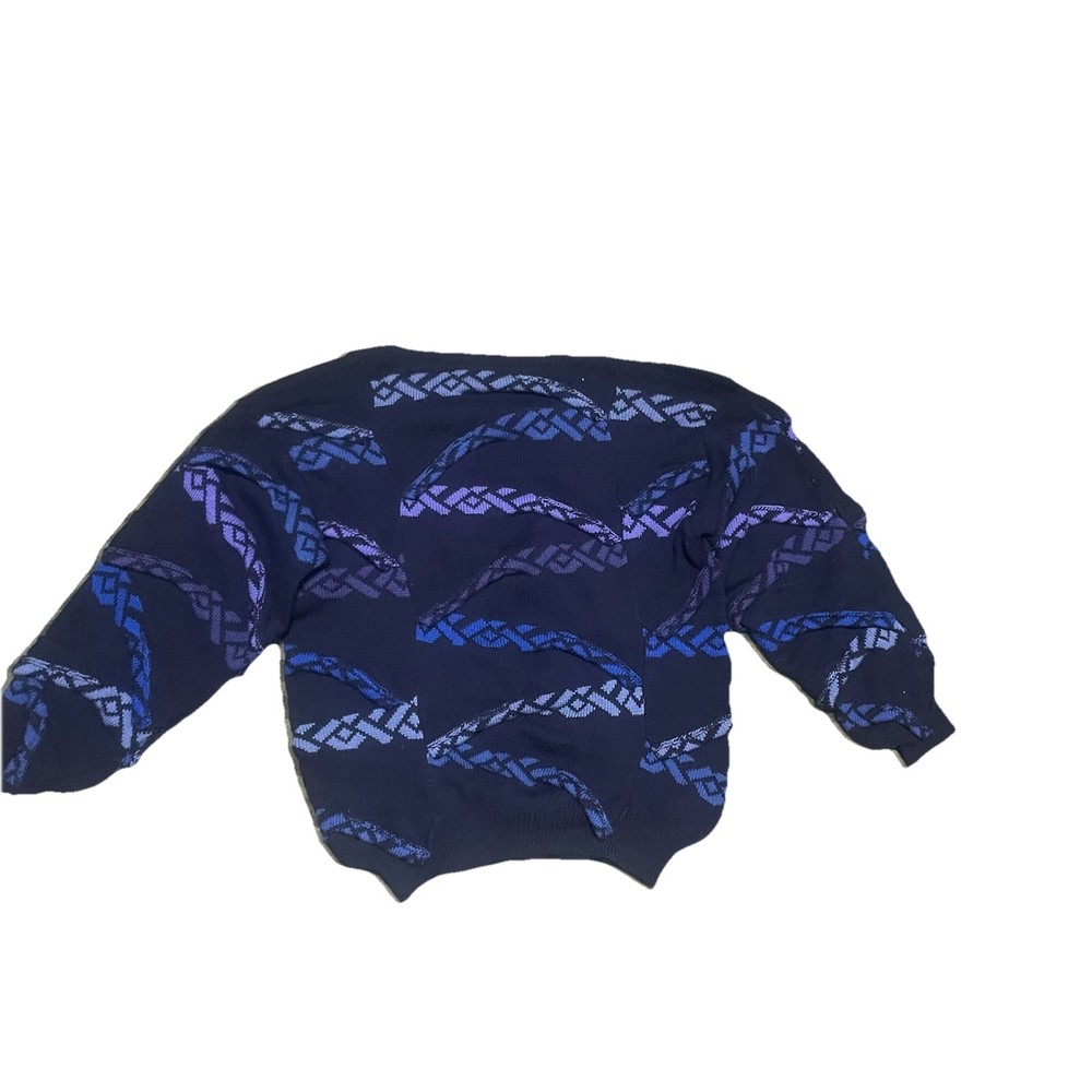 Ros Joffe Vintage Made In England Patchwork Wool Pullover Sweater Size XL