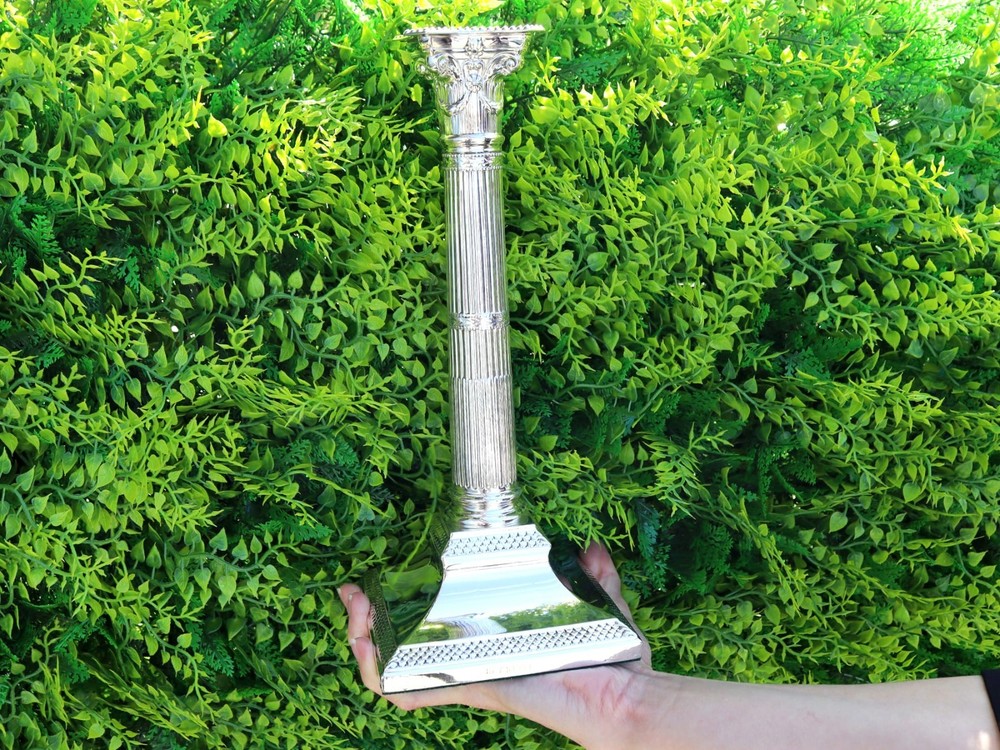 Sterling Silver Candlesticks Antique Victorian