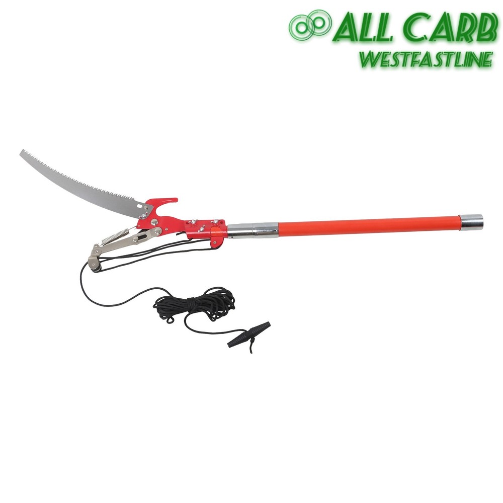 30FT Extendable Tree Trimer & Pole Saw Combo 9 Section Telescoping Orange Pole