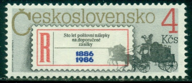 CZECHOSLOVAKIA SCOTT # 2617, REGISTRATION CENT., MINT, OG, NH, GREAT PRICE!