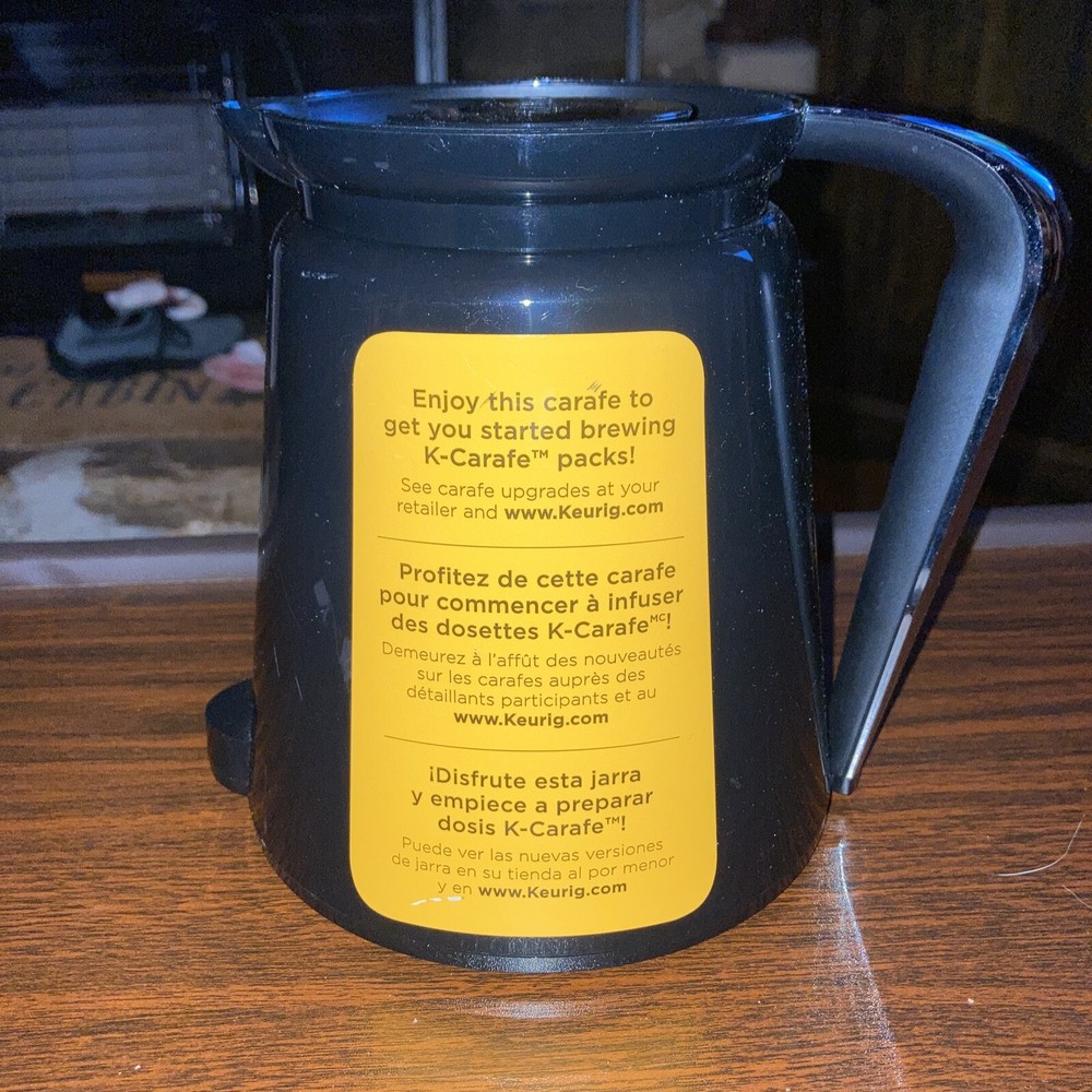 Keurig Replacement Thermal Carafe Pitcher 32oz Black w/ Chrome Silver Handle