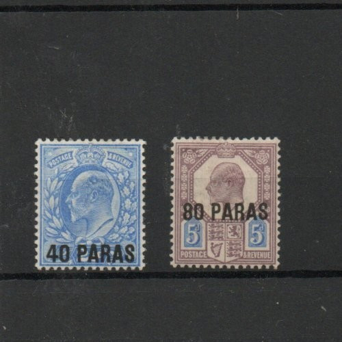 British Levant Edward VII 1902-05 SG8 & SG9 both mint examples
