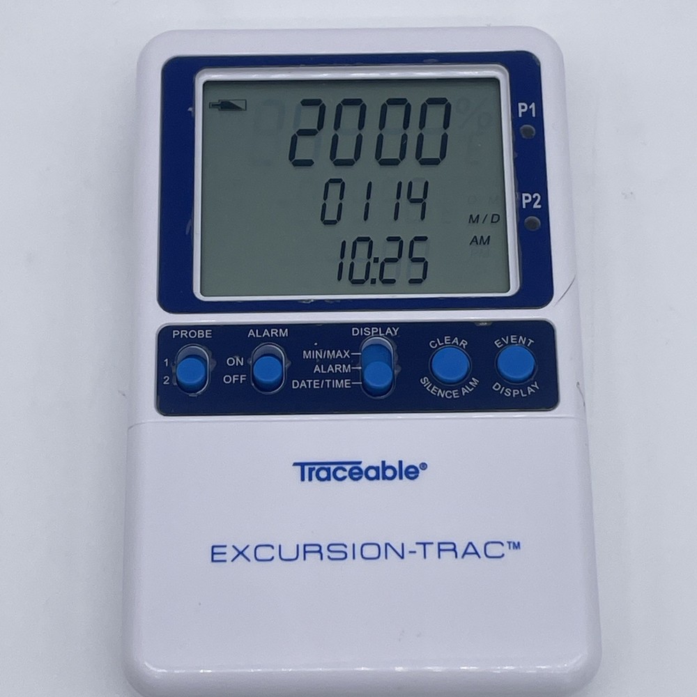 Traceable Excursion-Trac Data Logging Thermometer Only No Probes
