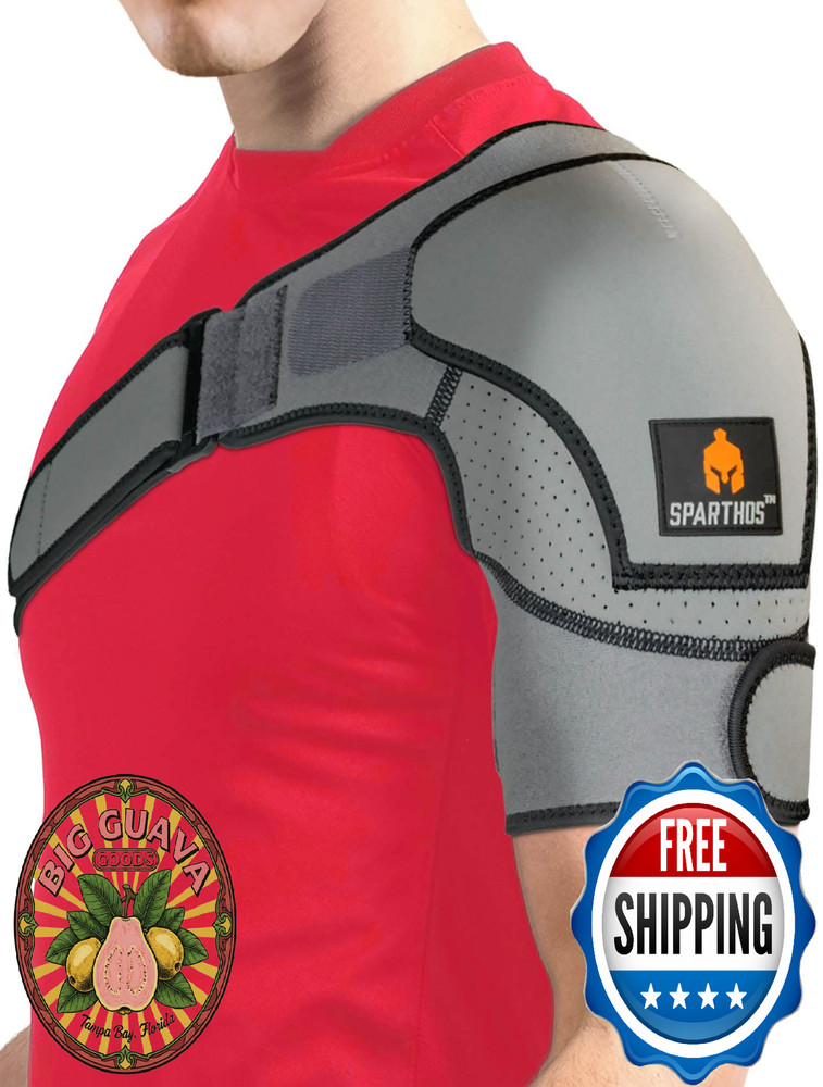 Sparthos Shoulder Brace - Adjustable Support Sleeve for Torn Rotator Cuff, AC Jo