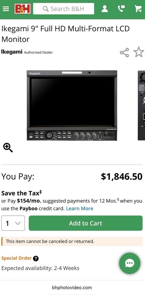 Ikegami 9" Full HD Multi-Format LCDMonitor