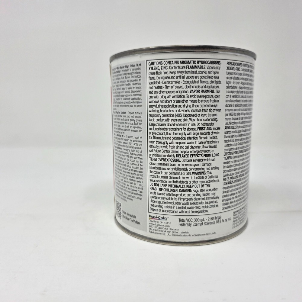 Dupli-Color Professional Rust Barrier Silver Paint 32oz Preventative Coating