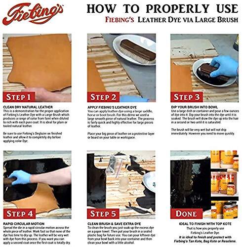 Leather Dye - Alcohol Based Permanent Leather Dye - 4 oz - Black