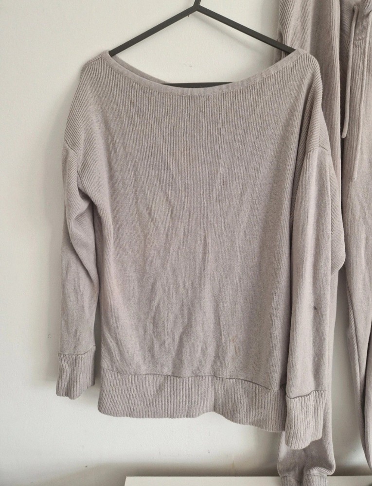 Nasty Gal Grey Knitted Lounge Set Size 8