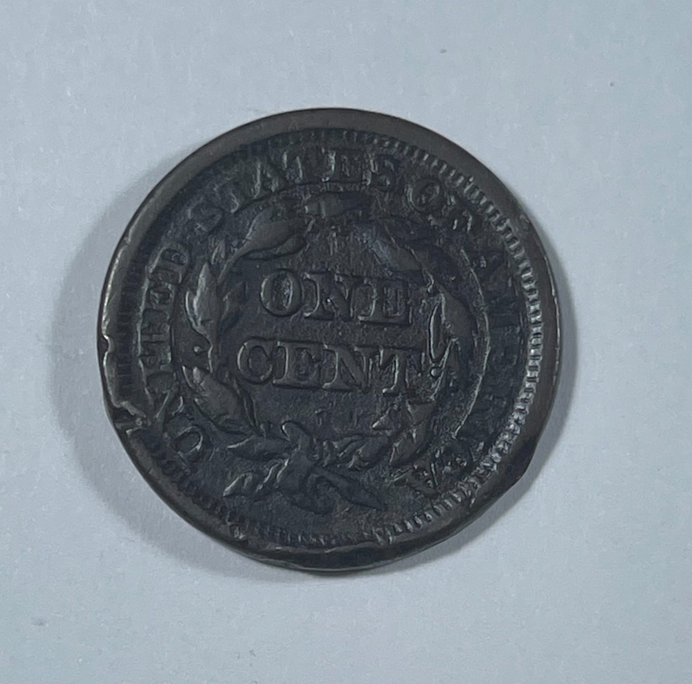 1846 Large cent damaged (#21742)