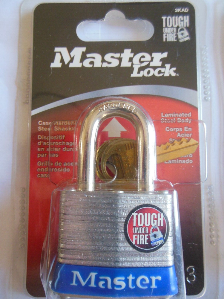 Master Lock * Padlocks 3 pcs * Hardened Steel * Free Shipping