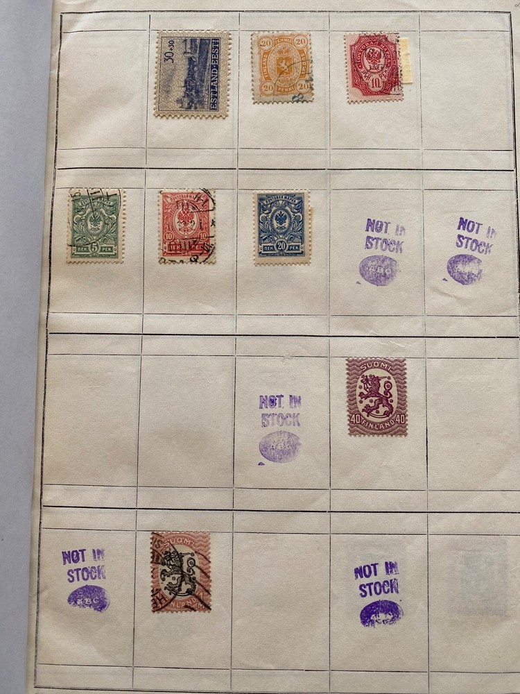 WW Stamps Finland hinged on approval pages