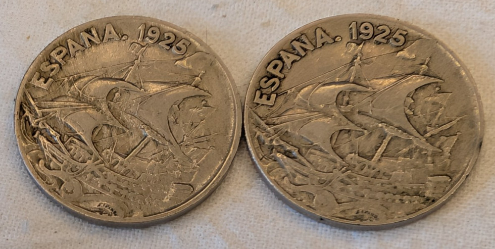 2-1925  Spain 25 Centimos   KM#740   Sharp Detail