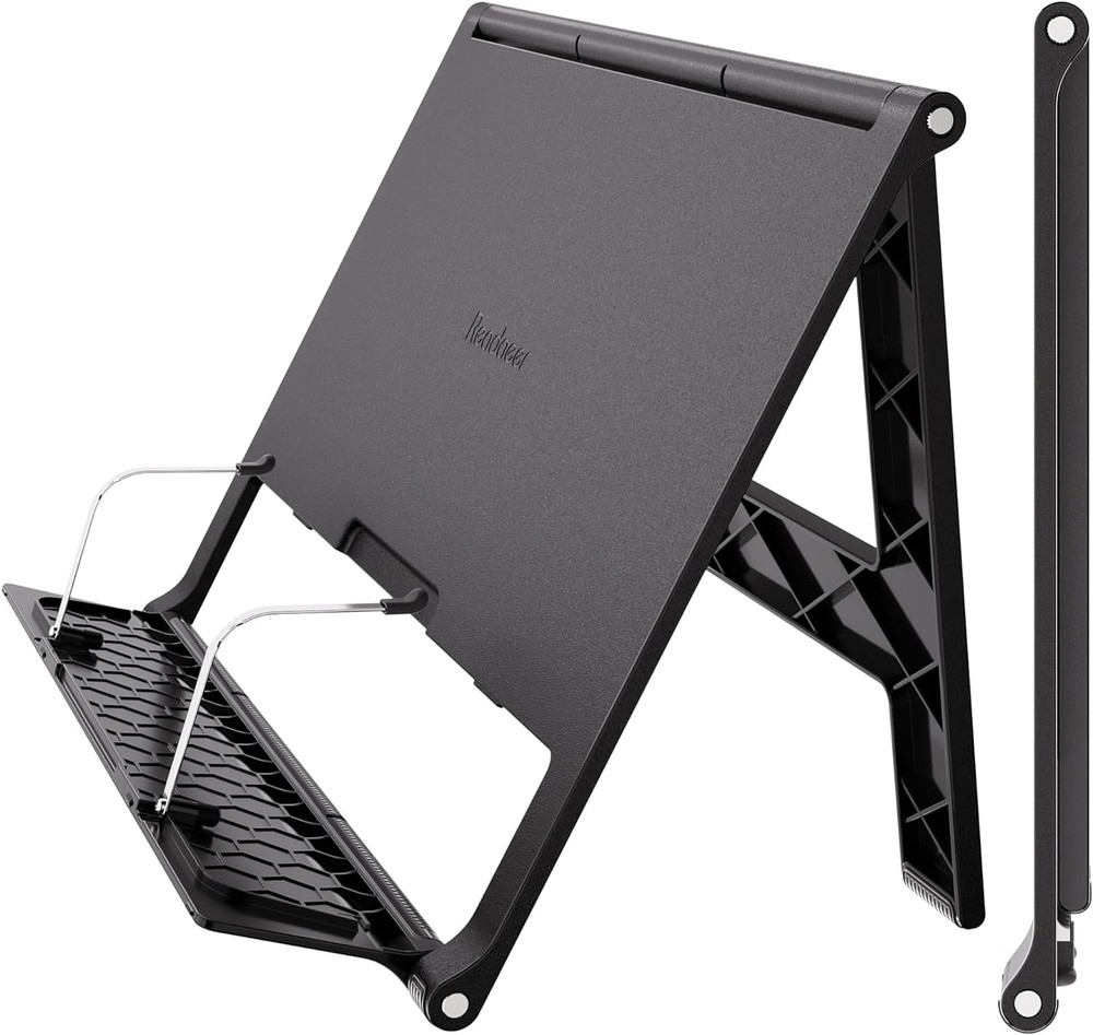 Readaeer Portable Book Stand Adjustable Angle Thick Textbook Holder Desktop