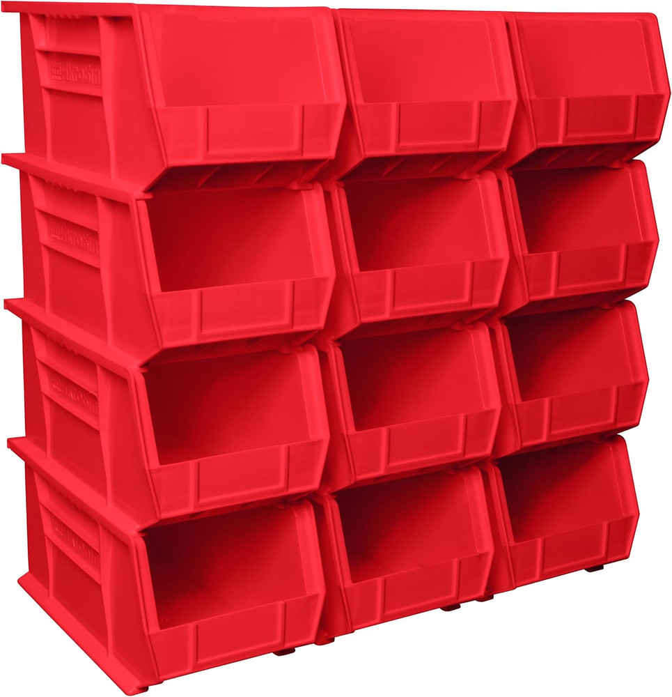 30240 Akrobins Plastic Storage Bins, Space-Saving Stackable Bins for Garage, Pan