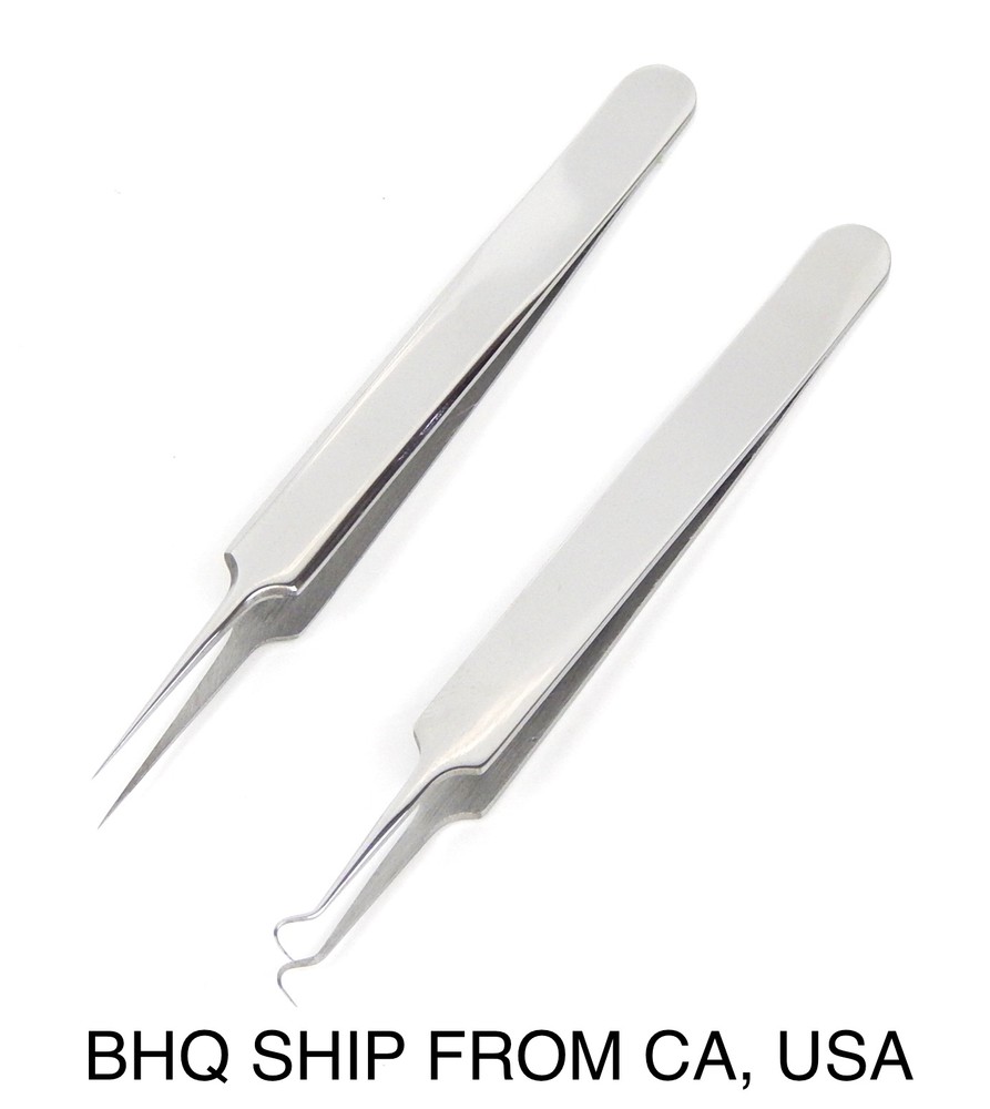 Premium Stainless Steel Bend Curved Blemish Extractor Tool for Remove Whitehead