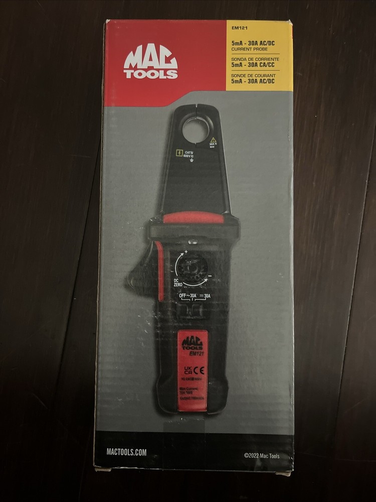 Mac Tools 5mA - 30 A AC/DC Current Probe (EM121)