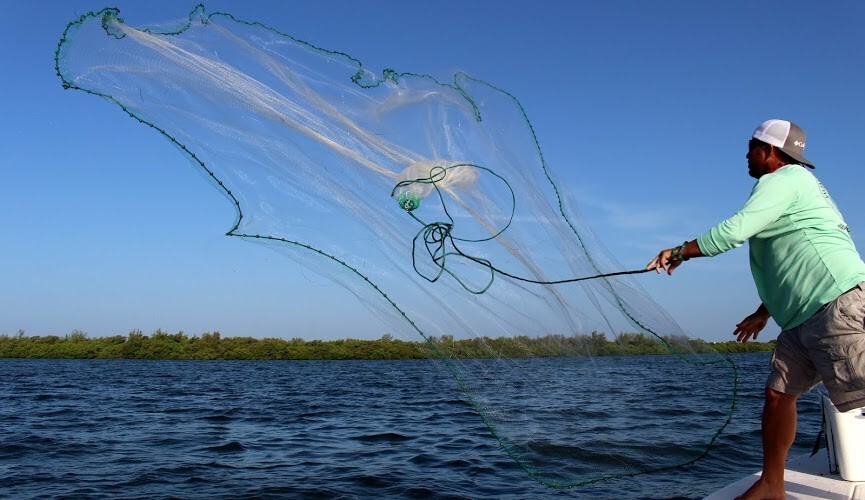 Humpback Ballyhoo Deep Sea Cast Net - 1/2" Sq. Mesh