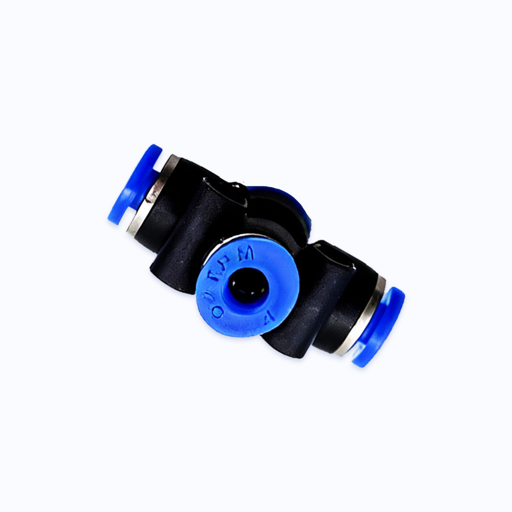 5 pcs 1/8" (4mm) Pneumatic Equal Cross Push-In Quick-Connect Air Fitting