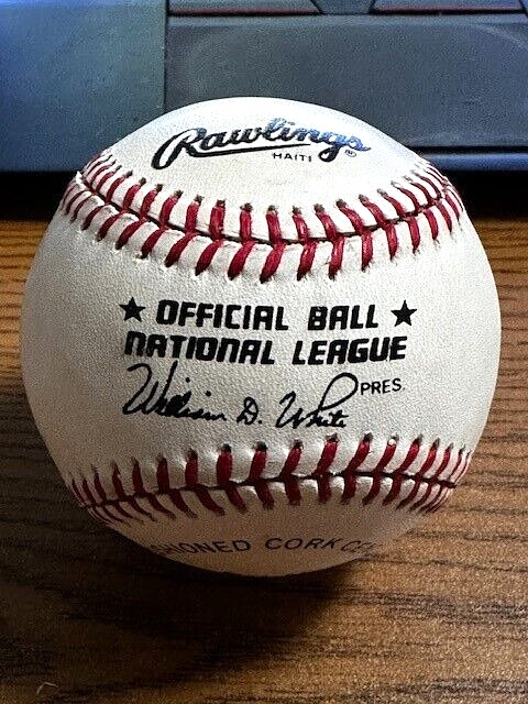 MIKE SANDLOCK SIGNED AUTOGRAPHED ONL BASEBALL! Dodgers, Braves, Pirates!