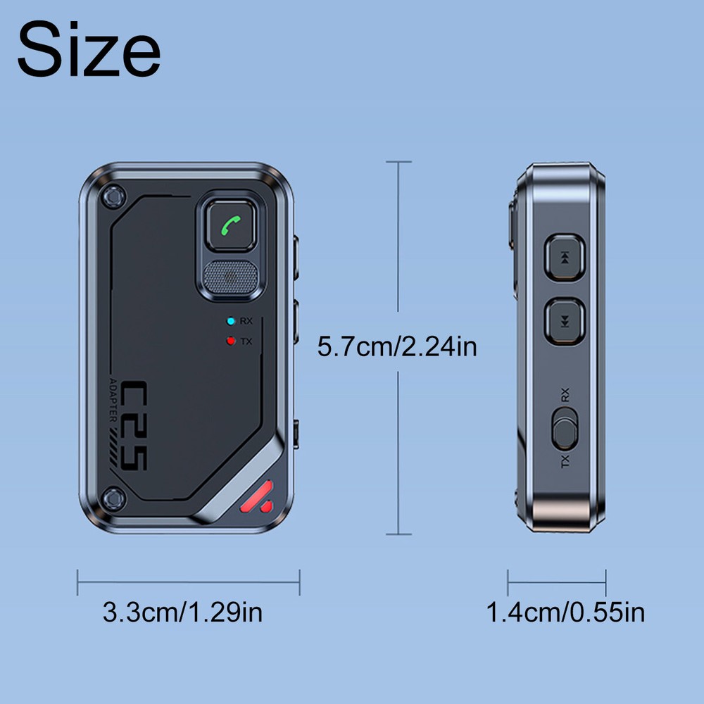 ~Wireless Bluetooth 5.3 Transmitter Receiver Adapter 2-in-1 Audio 3.5mm Jack Aux