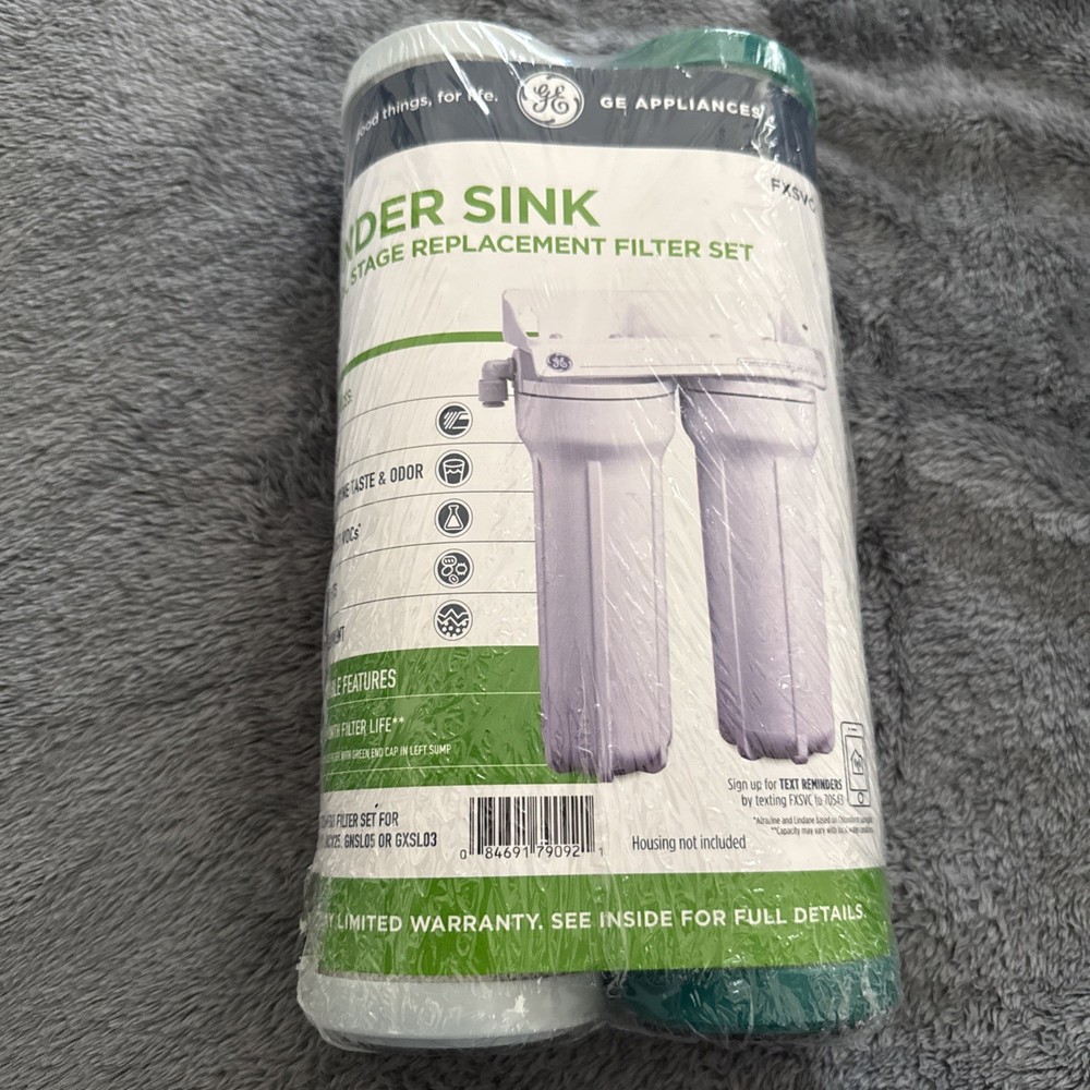 GE Under Sink Dual Stage Drinking Water Filter Replacement Set FXSVC NEW Sealed