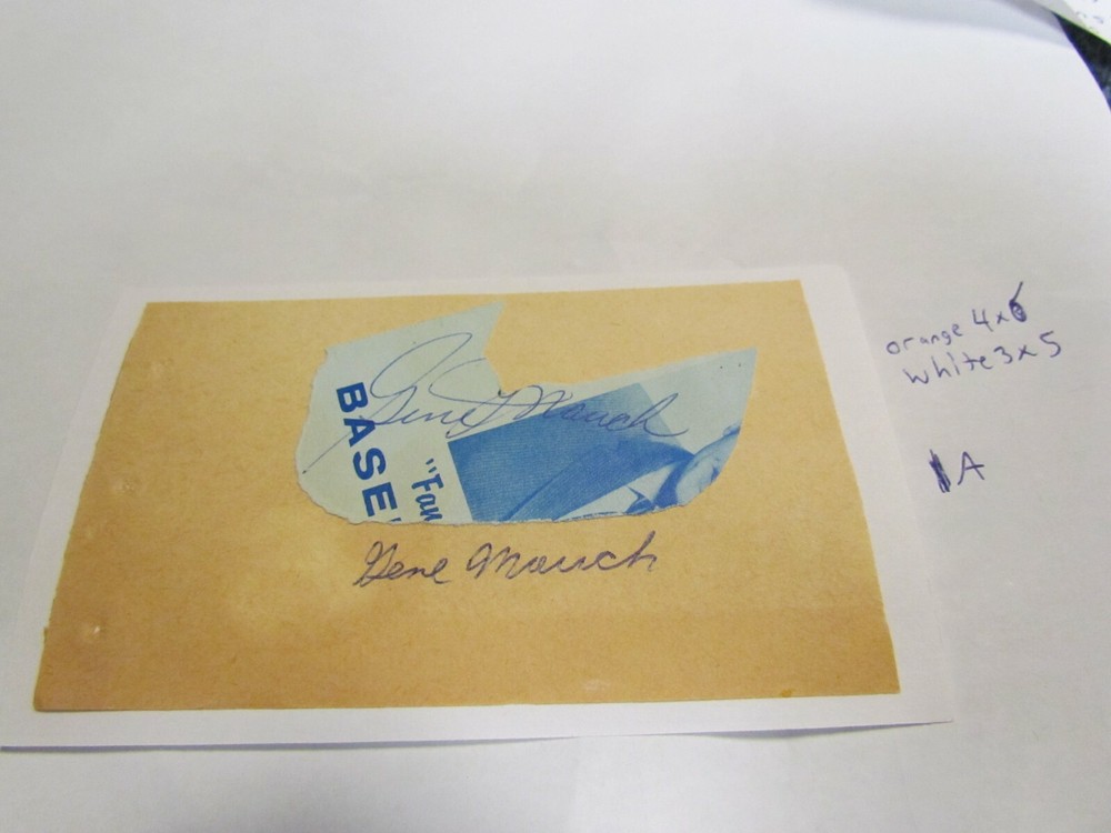 Gene Mauch autographed Cut/Index Card