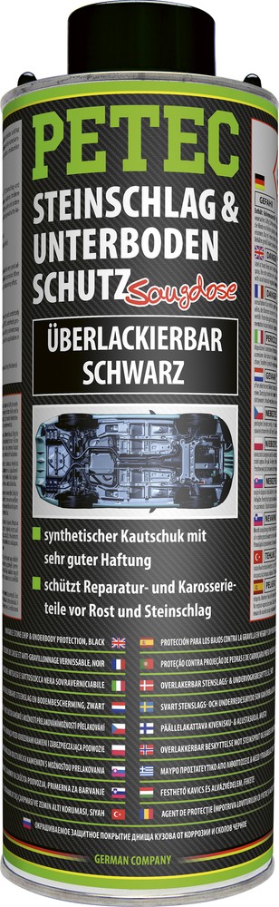 Petec Stone Chip & Underbody Protection Rubber Paintable Black 1L