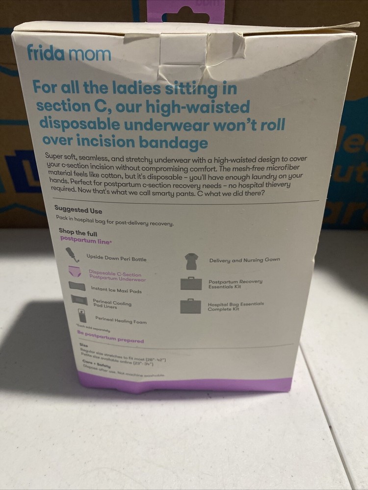 Frida Mom Postpartum Disposable Underwear, 100% Cotton,8 count