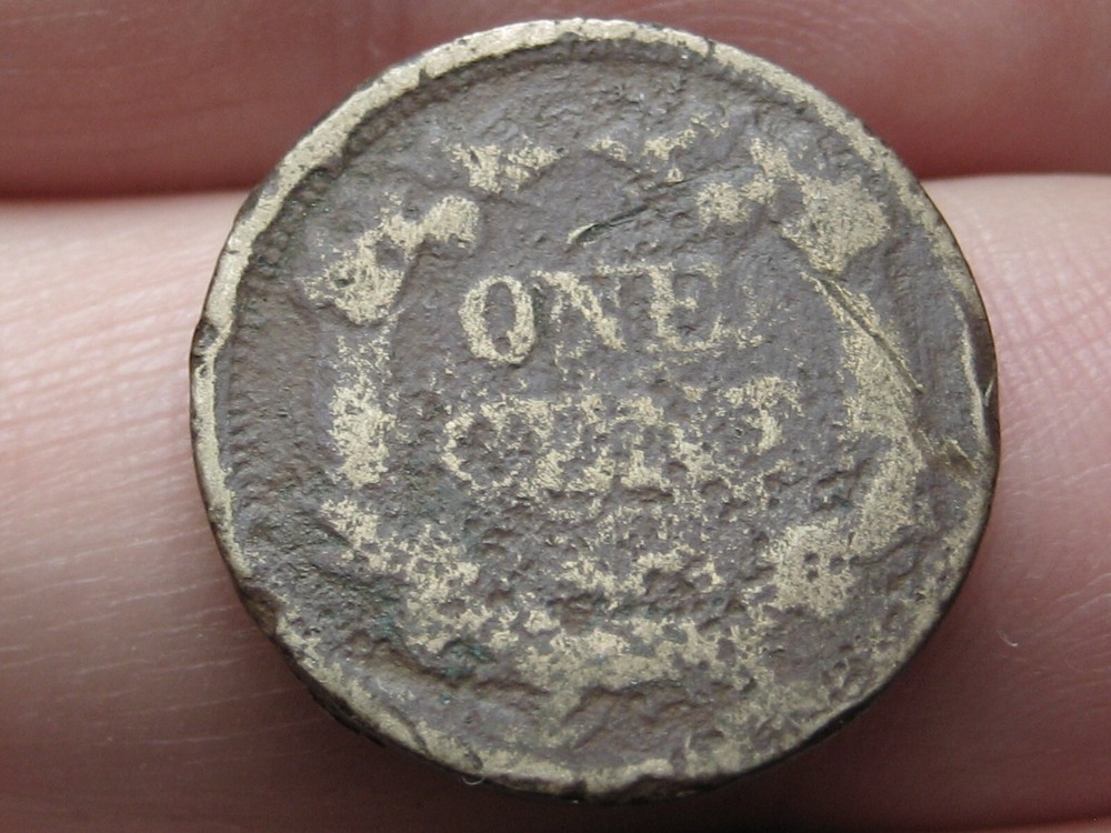 1858 Flying Eagle Cent Penny, Small Letters, About Good Details