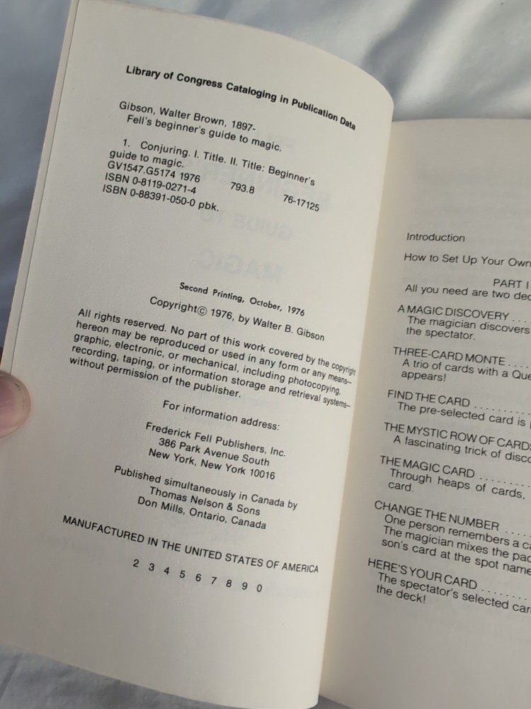 Fell's Beginner's Guide To Magic Walter Gibson Book