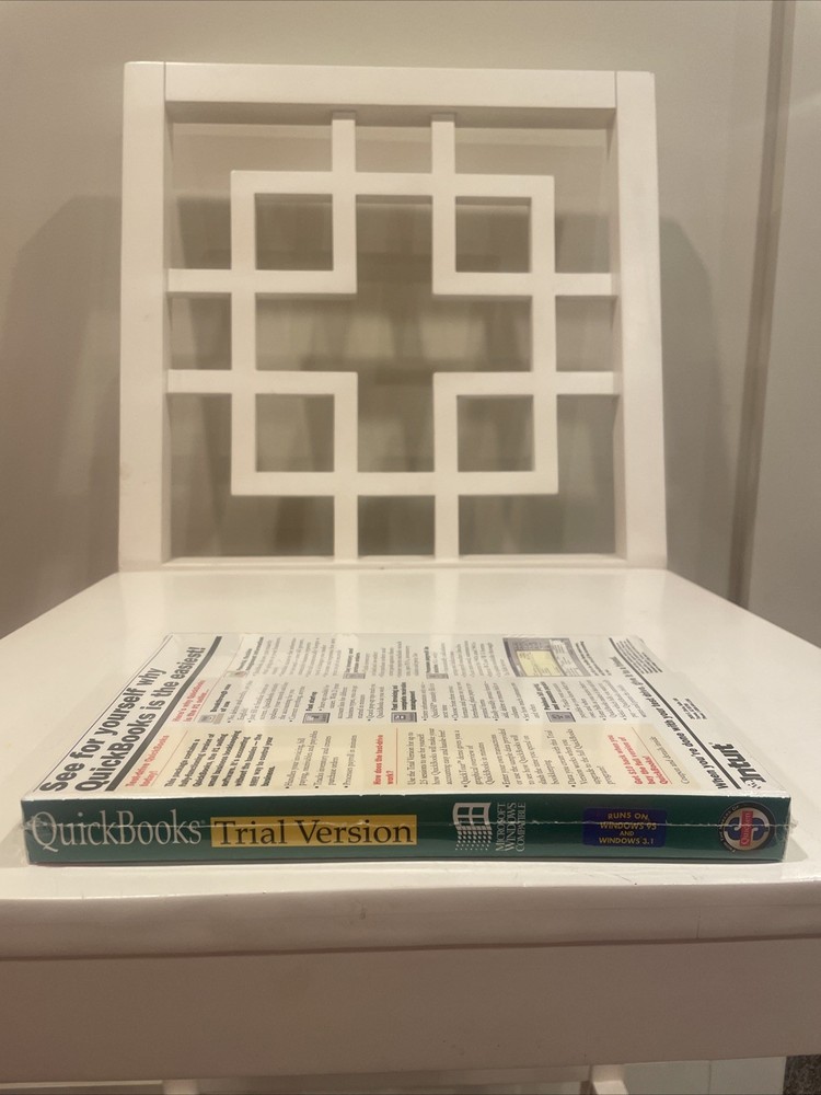 Vintage Microsoft Windows QuickBooks Version 3.1 Trial Version Sealed New