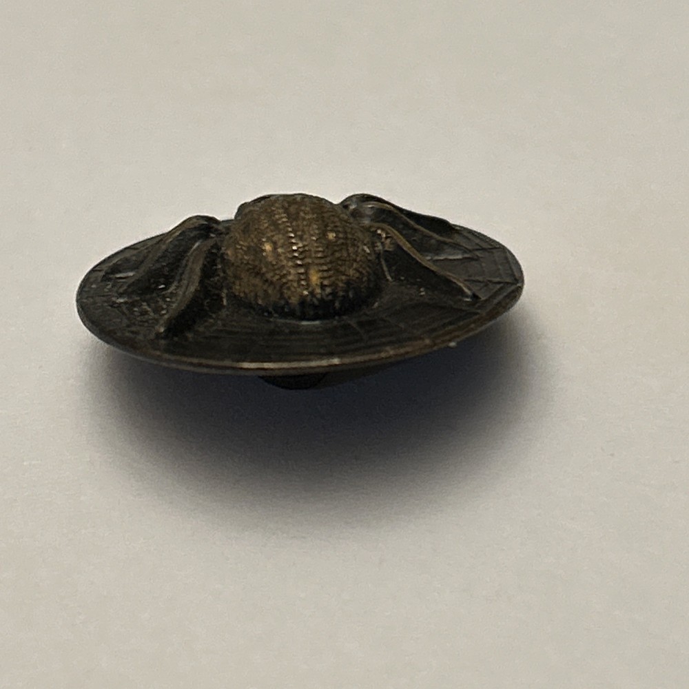 Vintage large 1920-30's brass spider on Web button