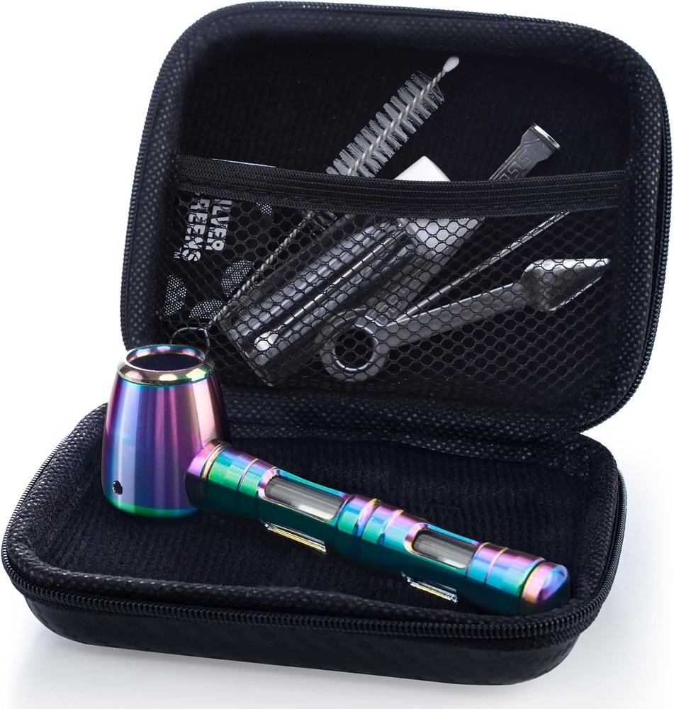 Tobacco pipe Set, Simple Accessory Set – Includes Jar and Tools & Pouch