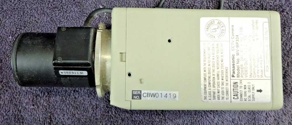 WV-BP334 Panasonic CCTV Camera B&W with Auto-Iris Lens