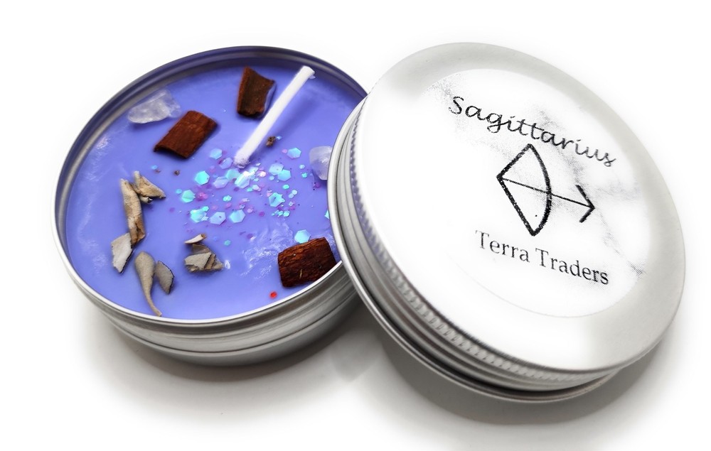 Sagittarius Zodiac Charged Candle