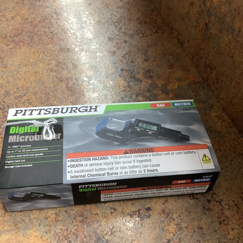 Pittsburgh Digital Micrometer #63647