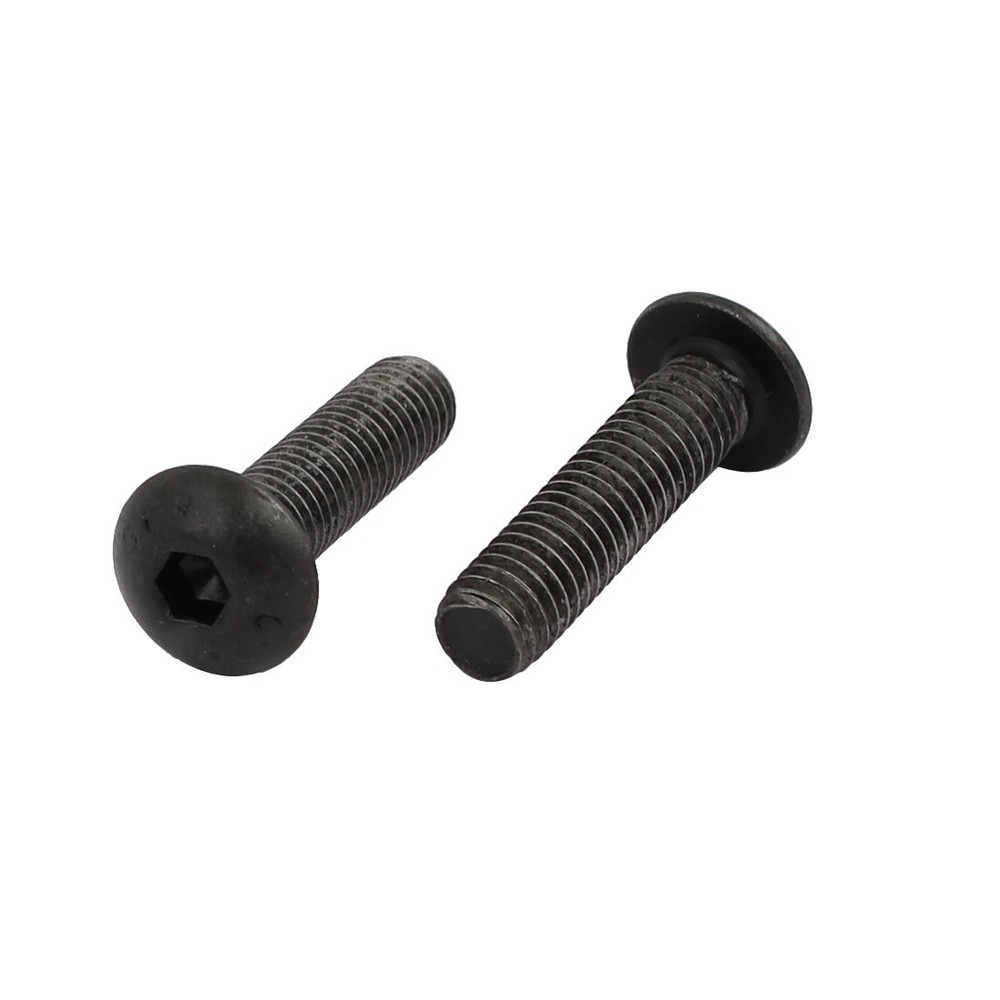 2pcs M5x20mm 10.9 Grade Hex Socket Reverse Left Hand Thread Screw Bolt Black