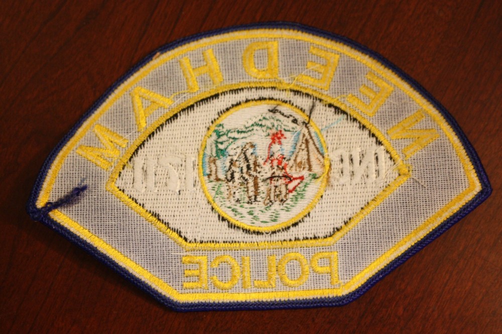 VINTAGE NEW NEEDHAM MA MASSACHUSETTS POLICE PATCH