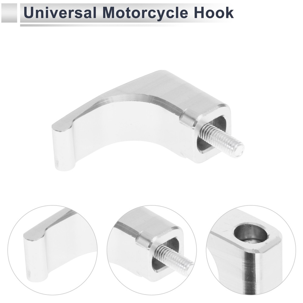 Motorcycle L-Hook 1 Set Silver 46mm