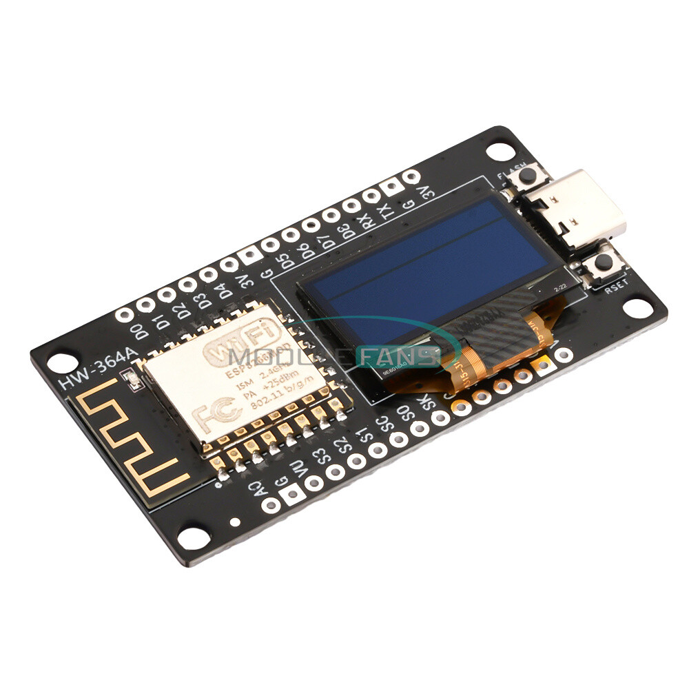 NodeMCU ESP8266 Development Board w/0.96"OLED Display CH340 Driver Module-