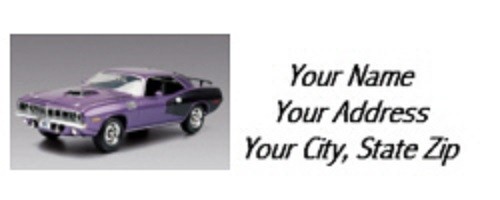 Address Labels - Cars - '71 Barracuda