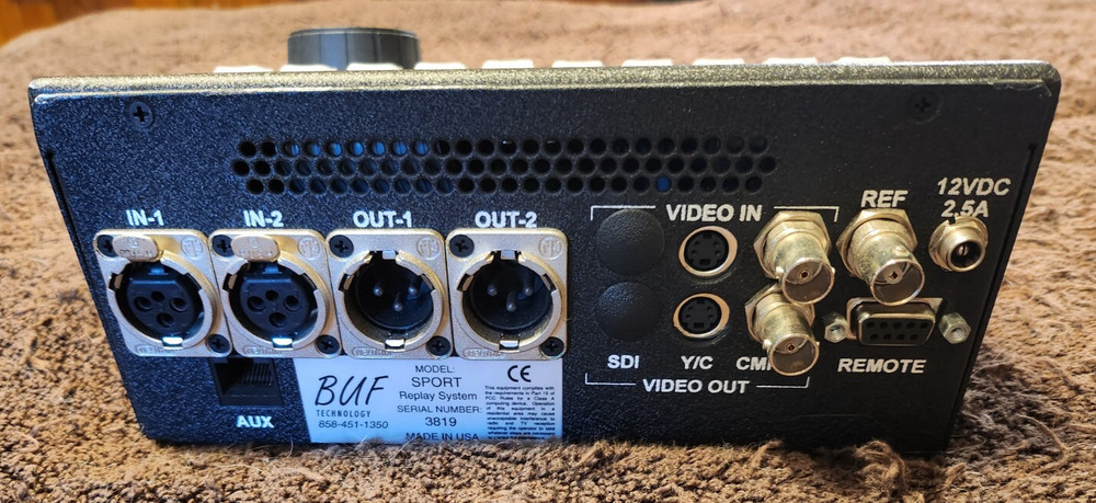 BUF TECHNOLOGY SPORT INTEGRATED REPLAY SYSTEM POWER TESTED