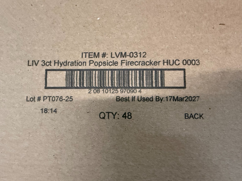 144 Packs Liquid IV Firecracker Popsicle Hydration Multiplier Electrolytes 03/27