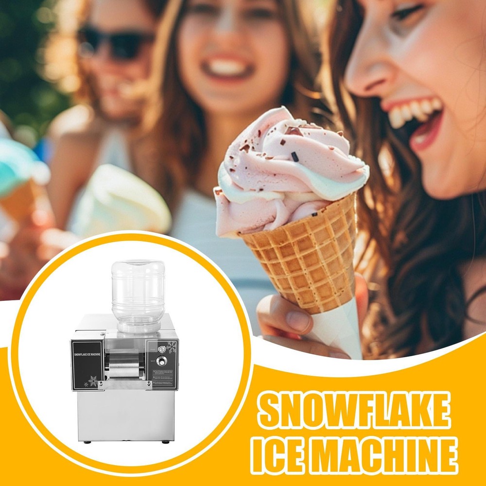 Commercial Snowflake Ice Machine, Snow Cone Machine, Ice Shaver Slush Maker US--
