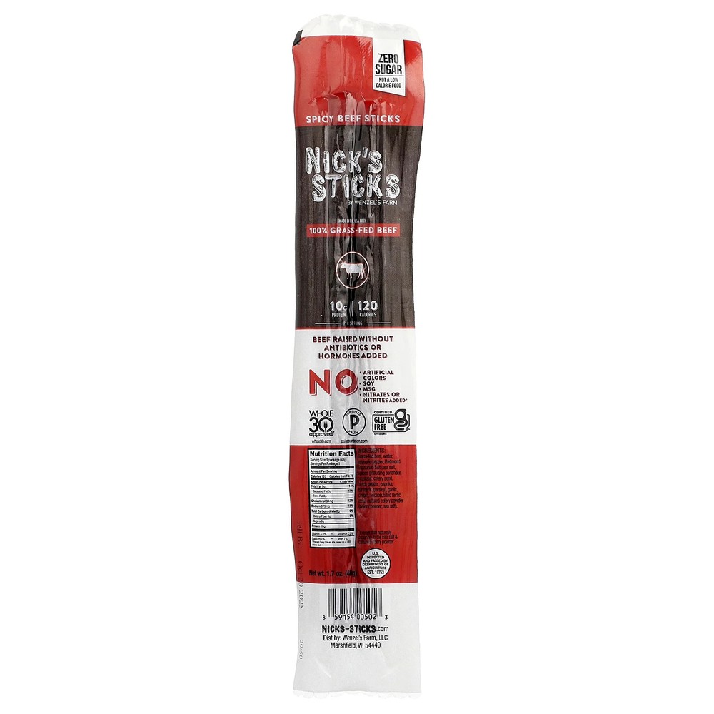 Spicy Beef Sticks, 1.7 oz (48 g)