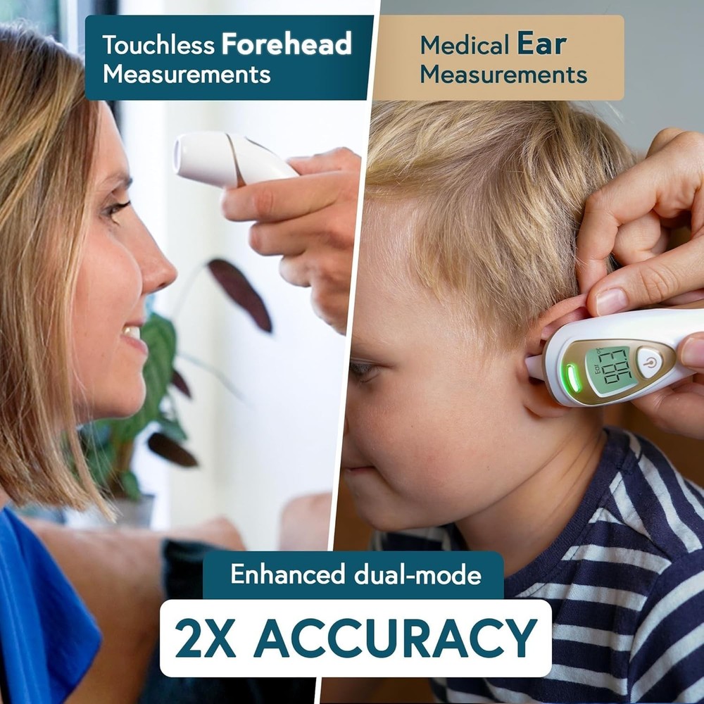 Quiet Vibration Ear Forehead Thermometer