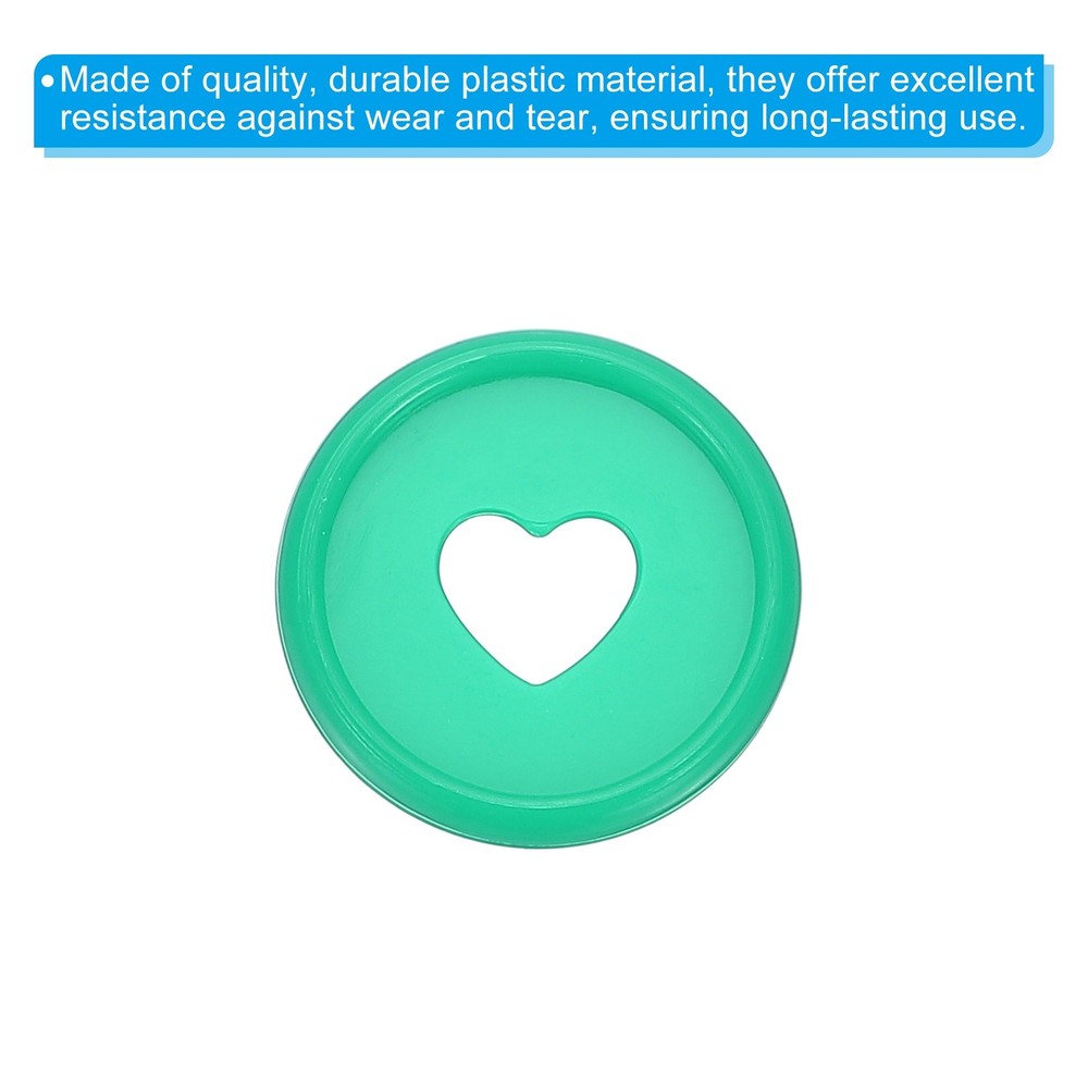 24mm Plastic Book Binding Discs, 22 Pack Expansion Discs Heart, Dark Green