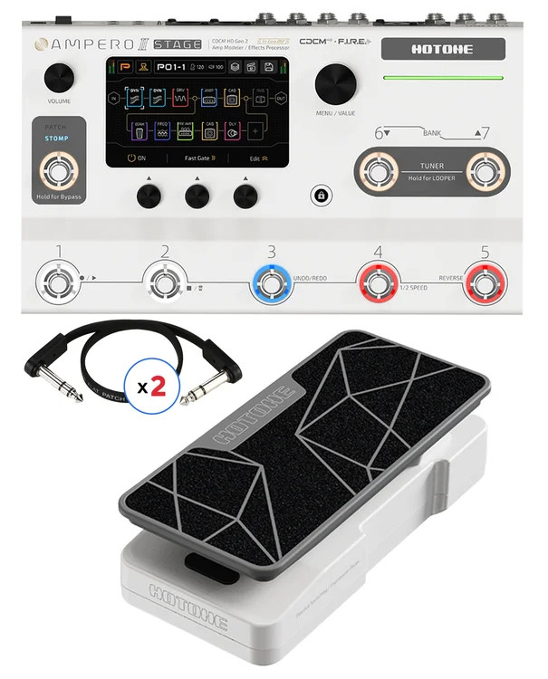 Hotone Ampero II Stage Amp Modeler/Effects Processor Pedal with Expression Pedal